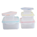 5 Piece Rectangular Food Containers with Airtight Lids