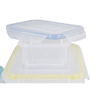5 Piece Rectangular Food Containers with Airtight Lids