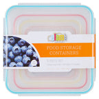 5 Piece Square Food Containers with Airtight Lids