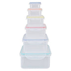 6 Piece Rectangular Food Containers with Airtight Lids