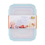 6 Piece Rectangular Food Containers with Airtight Lids