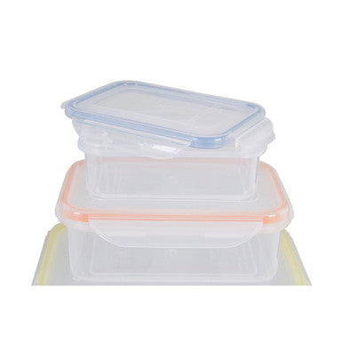 6 Piece Rectangular Food Containers with Airtight Lids