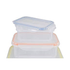6 Piece Rectangular Food Containers with Airtight Lids