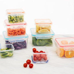 4 Piece Square Food Containers with Airtight Lids