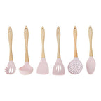 7 Piece Utensil Set in Pastel Pink