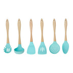 7 Piece Utensil Set In Pastel Green