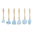 7 Piece Utensil Set In Pastel Blue