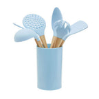 7 Piece Utensil Set In Pastel Blue
