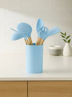 7 Piece Utensil Set In Pastel Blue