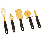 Five Piece Light Gold Kitchen Gadget Set