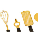 Five Piece Light Gold Kitchen Gadget Set