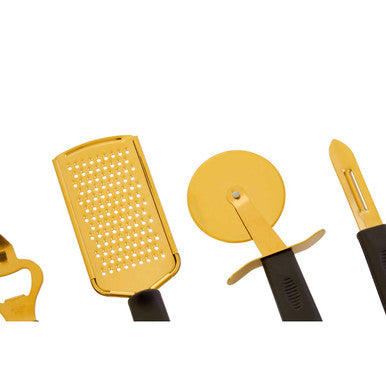 Five Piece Light Gold Kitchen Gadget Set