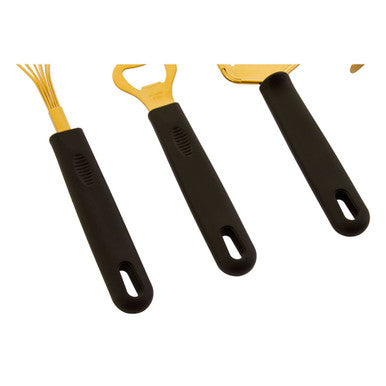 Five Piece Light Gold Kitchen Gadget Set