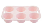 Pastel Pink 6 Cup Muffin Mould