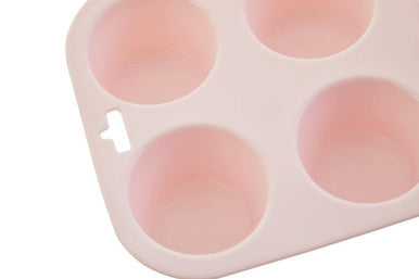 Pastel Pink 6 Cup Muffin Mould