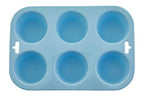 Pastel Blue 6 Cup Muffin Mould