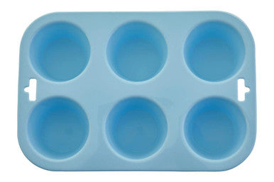 Pastel Blue 6 Cup Muffin Mould