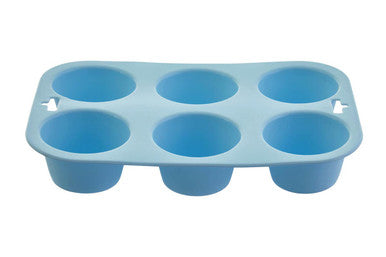 Pastel Blue 6 Cup Muffin Mould