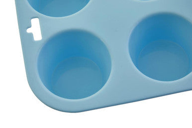 Pastel Blue 6 Cup Muffin Mould