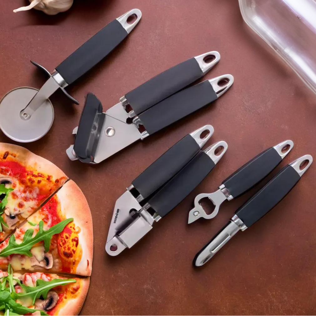 Five Piece Kitchen Gadget Set with Stand