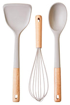 Stone Grey Silicone Head 3 Piece Kitchen Tool Set