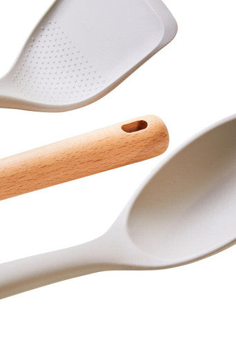 Stone Grey Silicone Head 3 Piece Kitchen Tool Set
