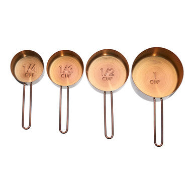 Rose Gold Finish Set of 4 Measuring Cups