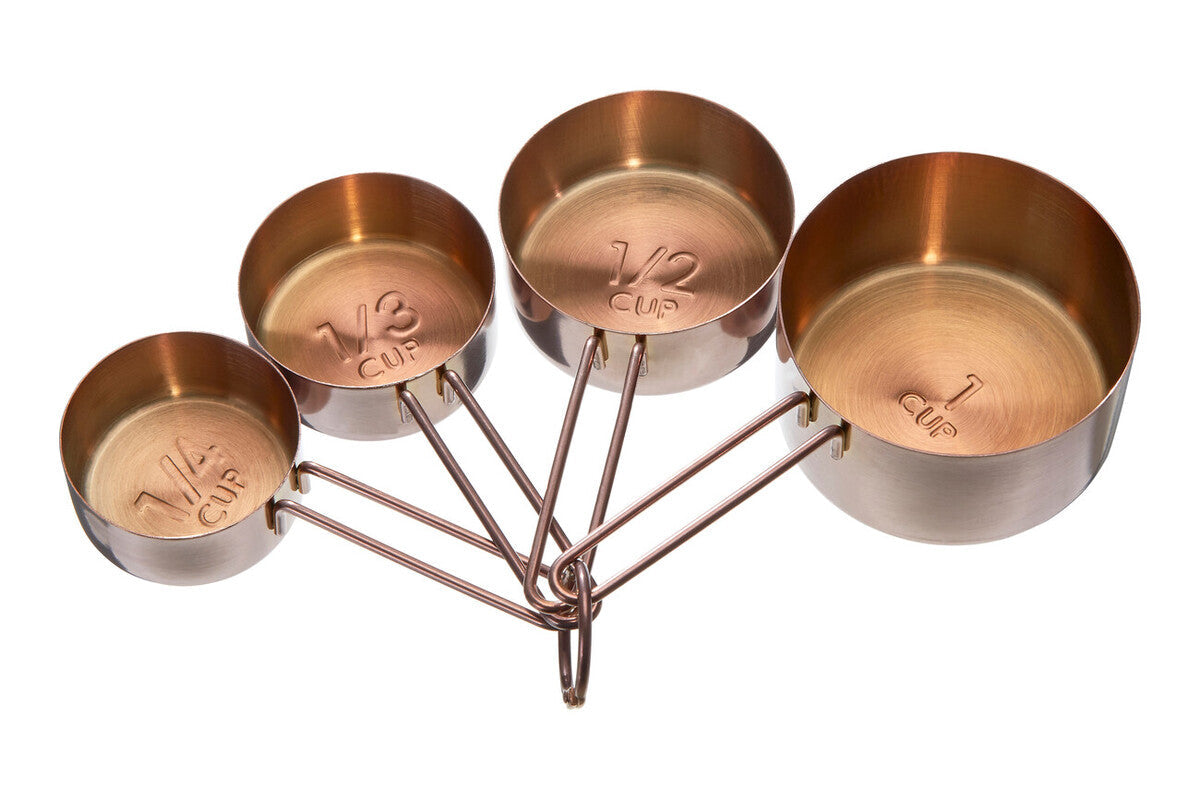 Rose Gold Finish Set of 4 Measuring Cups