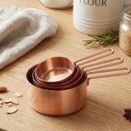 Rose Gold Finish Set of 4 Measuring Cups
