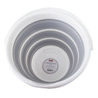 Collapsible Grey and White Bucket with Handle