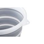 Collapsible Grey and White Bucket with Handle