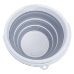 Collapsible Grey and White Bucket with Handle