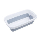 White and Grey Collapsible Basket with Handles
