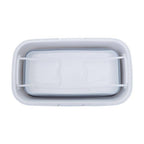 White and Grey Collapsible Basket with Handles
