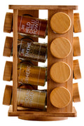 Bamboo Revolving Spice Rack with 16 Jars