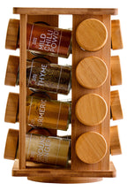 Bamboo Revolving Spice Rack with 16 Jars