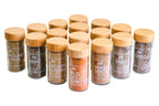 Bamboo Revolving Spice Rack with 16 Jars