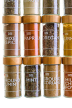Bamboo Revolving Spice Rack with 16 Jars