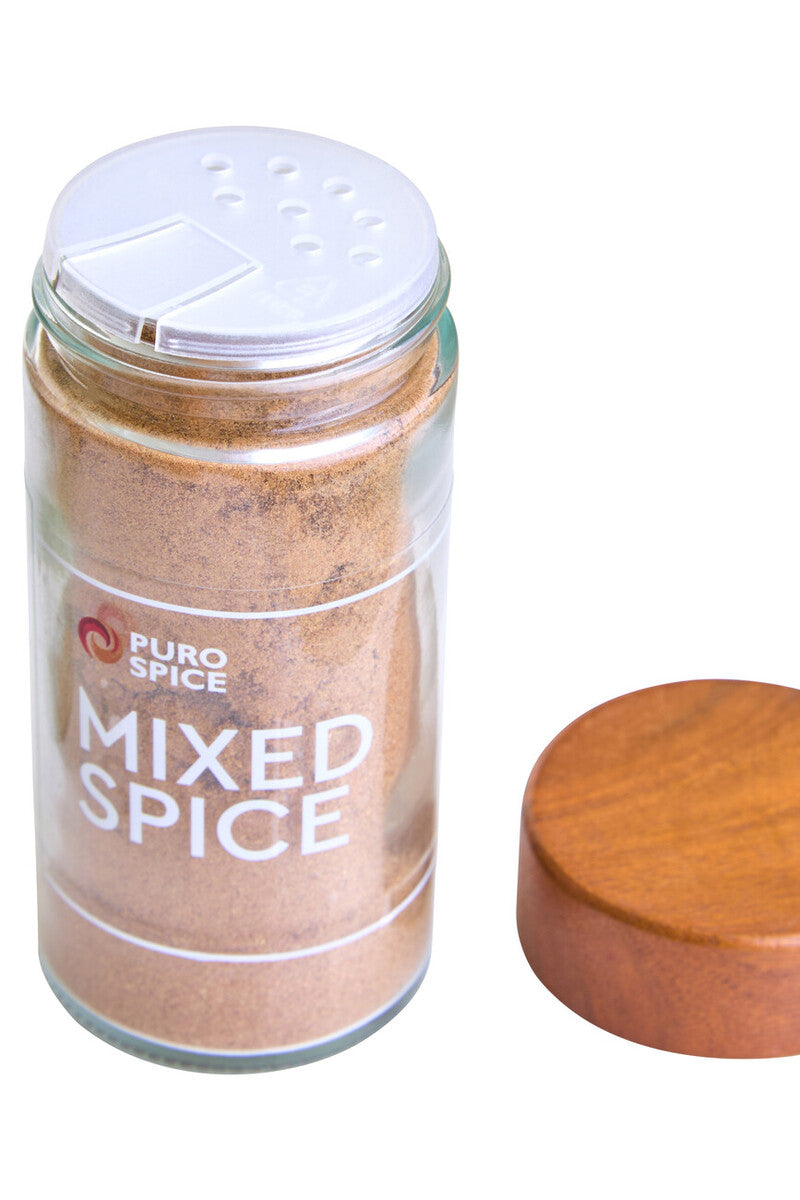 Acacia Wood Revolving Spice Rack with 16 Jars