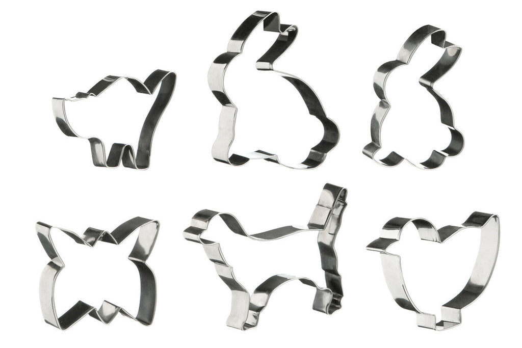 Set of 6 Animal Shape Cookie Cutters