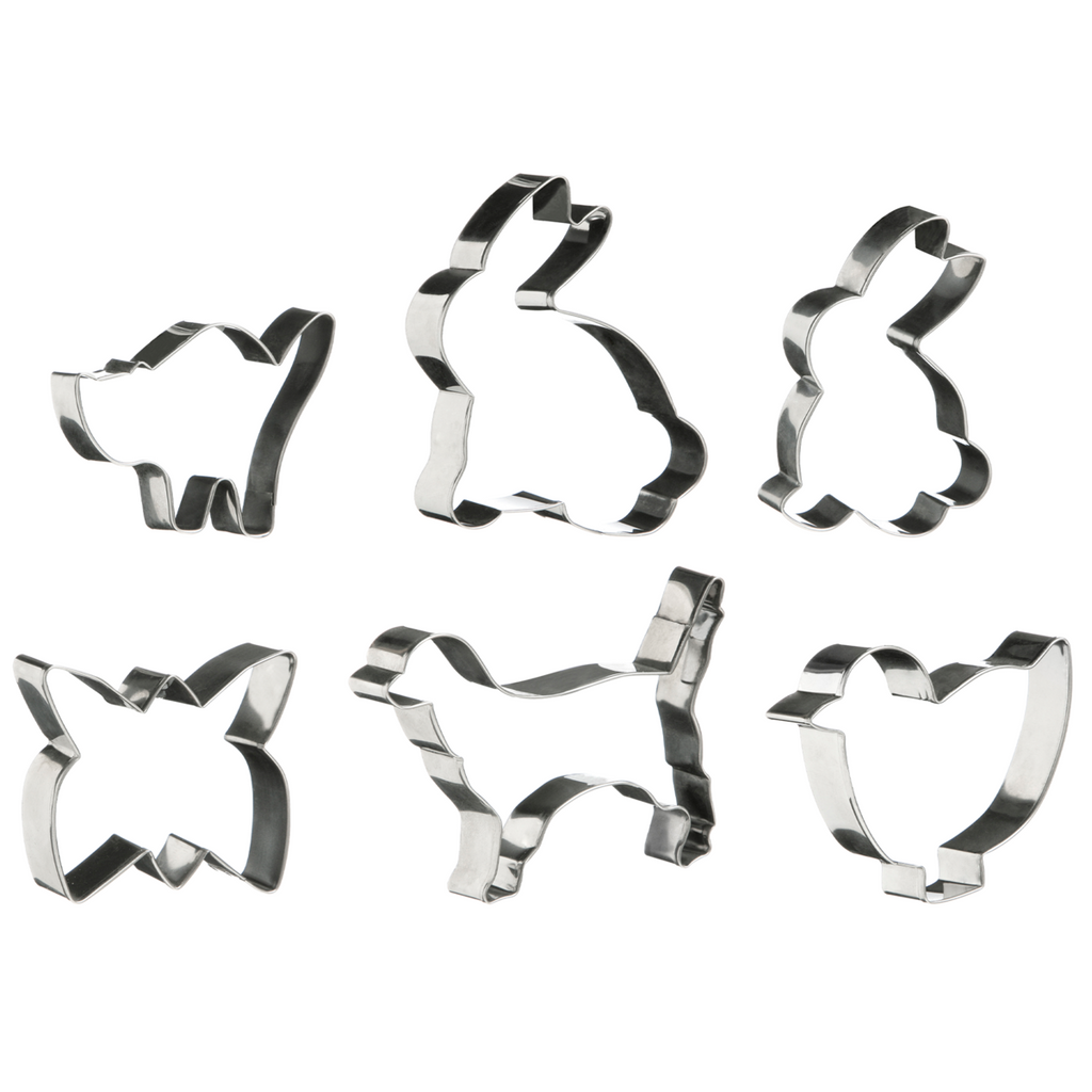 Set of 6 Animal Shape Cookie Cutters