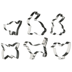 Set of 6 Animal Shape Cookie Cutters