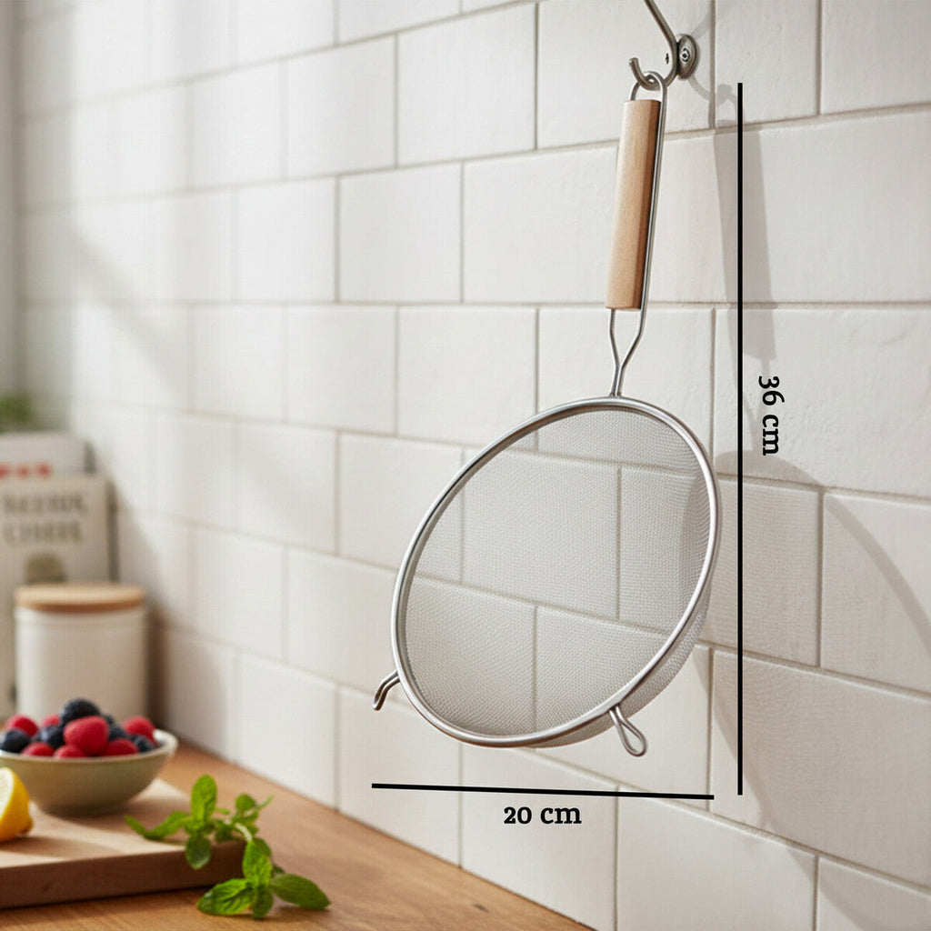 Medium Sieve With Wooden Handle