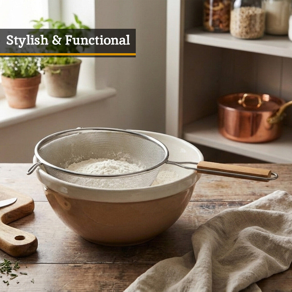 Medium Sieve With Wooden Handle