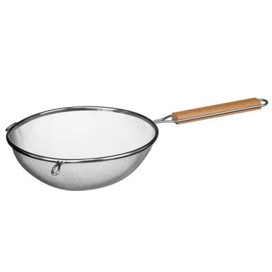 Large Sieve with Wooden Handle