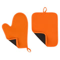 Orange Oven Glove and Pot Holder Set