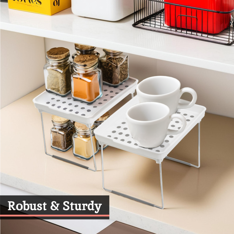 Set of 2 Foldable Cabinet Organisers