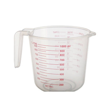 Set of Three Clear Plastic Measuring Jugs