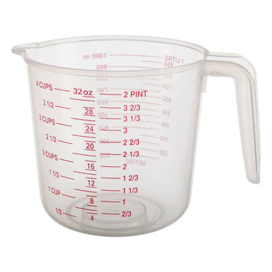 Set of Three Clear Plastic Measuring Jugs