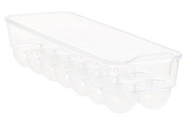 Clear Plastic 14 Egg Storage Tray with Lid